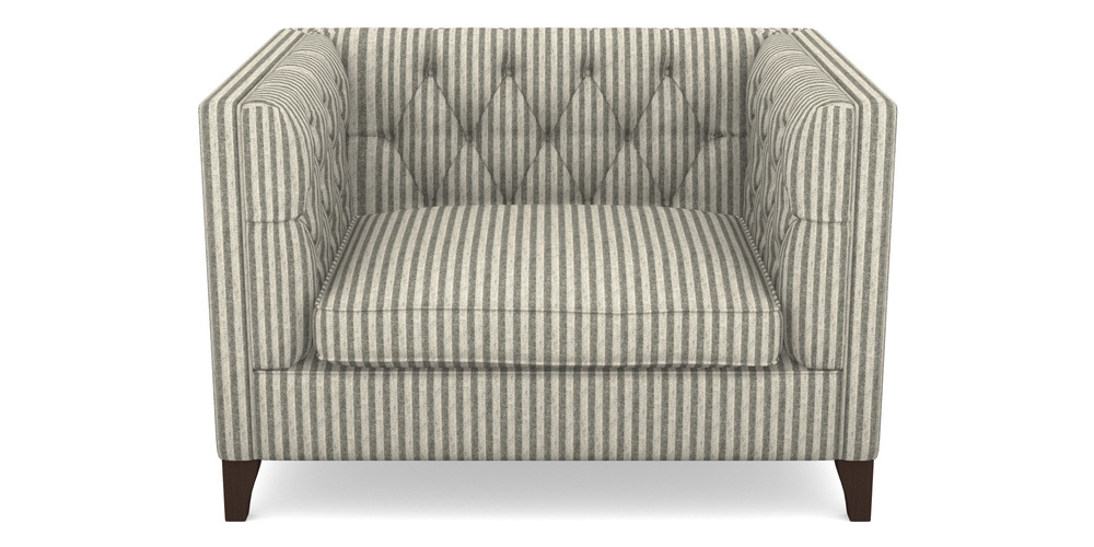 Product photograph of Haresfield Snuggler In Cloth 22 - Pinstripe - Seal from Sofas and Stuff Limited