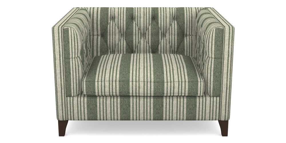 Product photograph of Haresfield Snuggler In Cloth 22 - Bayadere - Courgette from Sofas and Stuff Limited