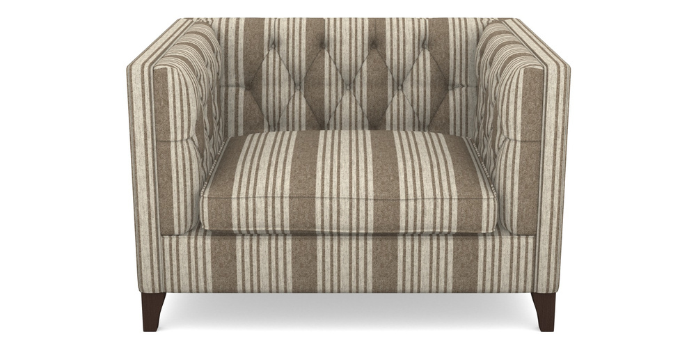 Product photograph of Haresfield Snuggler In Cloth 22 - Bayadere - Peat from Sofas and Stuff Limited