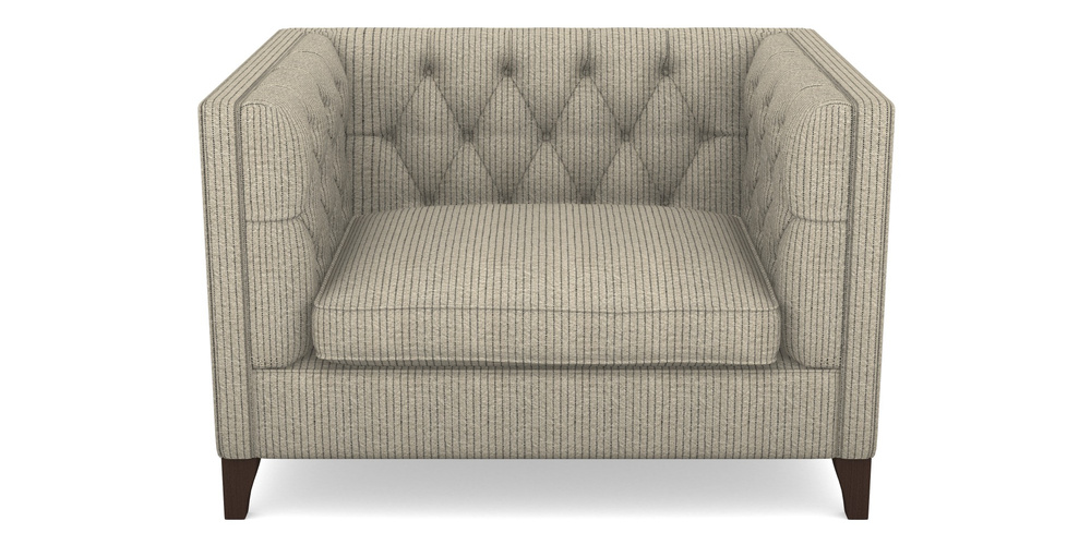 Product photograph of Haresfield Snuggler In Cloth 20 - Design 5 - Black Stripe from Sofas and Stuff Limited