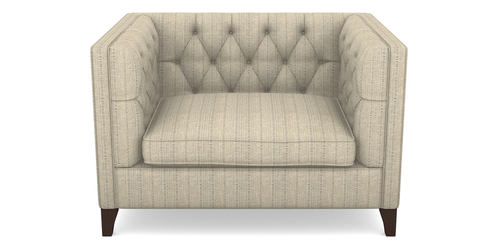 Product photograph of Haresfield Snuggler In Cloth 20 - Design 1 - Natural Herringbone from Sofas and Stuff Limited