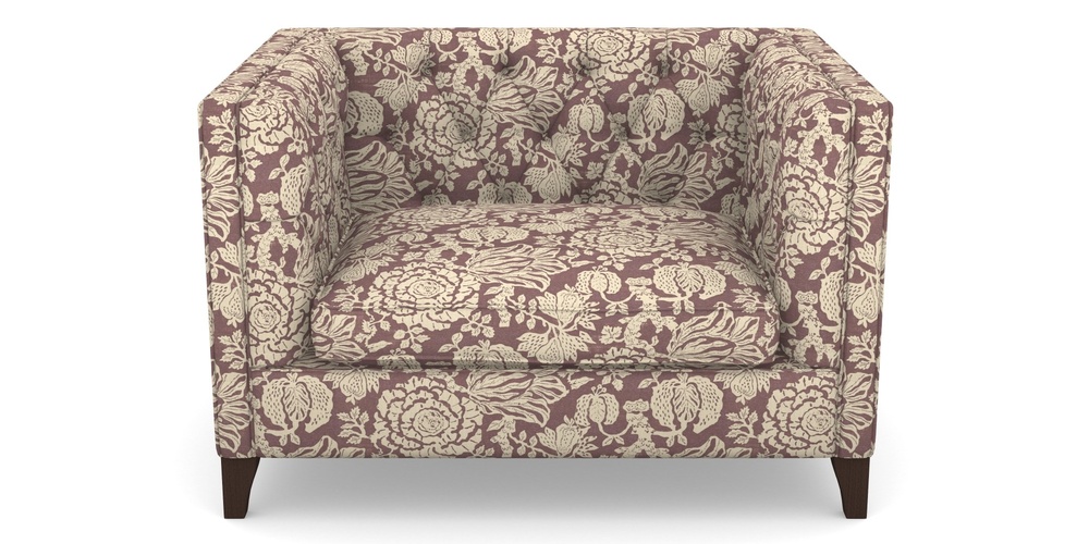 Product photograph of Haresfield Snuggler In V A Brompton Collection - Flowering Kale - Cacao from Sofas and Stuff Limited