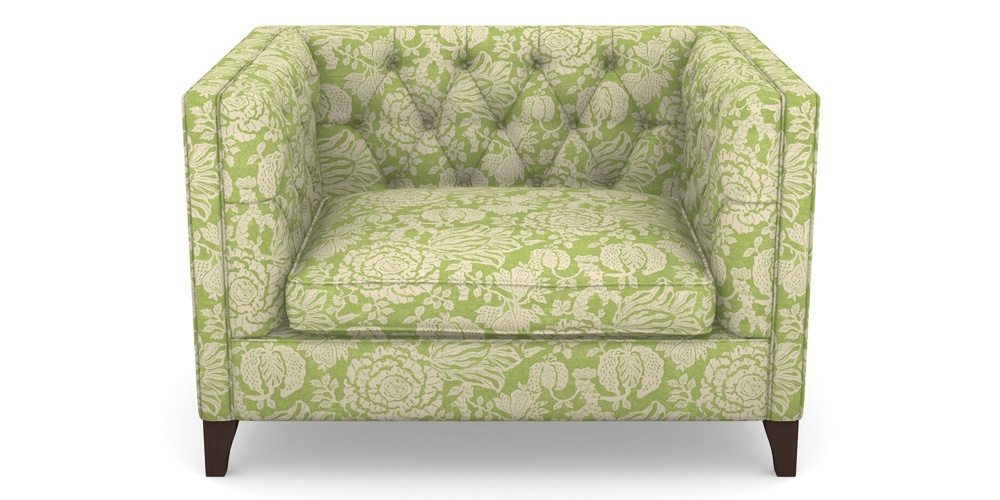 Product photograph of Haresfield Snuggler In V A Brompton Collection - Flowering Kale - Lime from Sofas and Stuff Limited