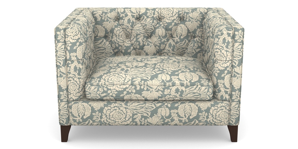 Product photograph of Haresfield Snuggler In V A Brompton Collection - Flowering Kale - Pebble from Sofas and Stuff Limited