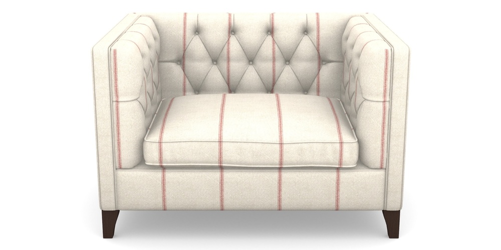 Product photograph of Haresfield Snuggler In Grain Sack Stripe - Red from Sofas and Stuff Limited