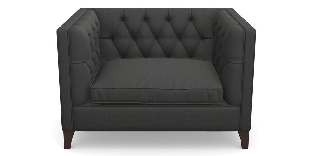 Product photograph of Haresfield Snuggler In House Velvet - Charcoal from Sofas and Stuff Limited