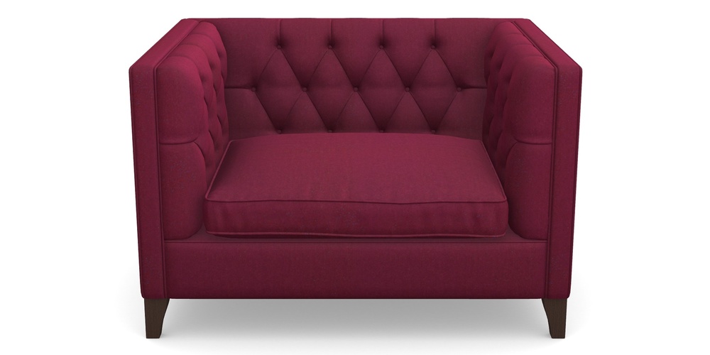 Product photograph of Haresfield Snuggler In House Velvet - Claret from Sofas and Stuff Limited