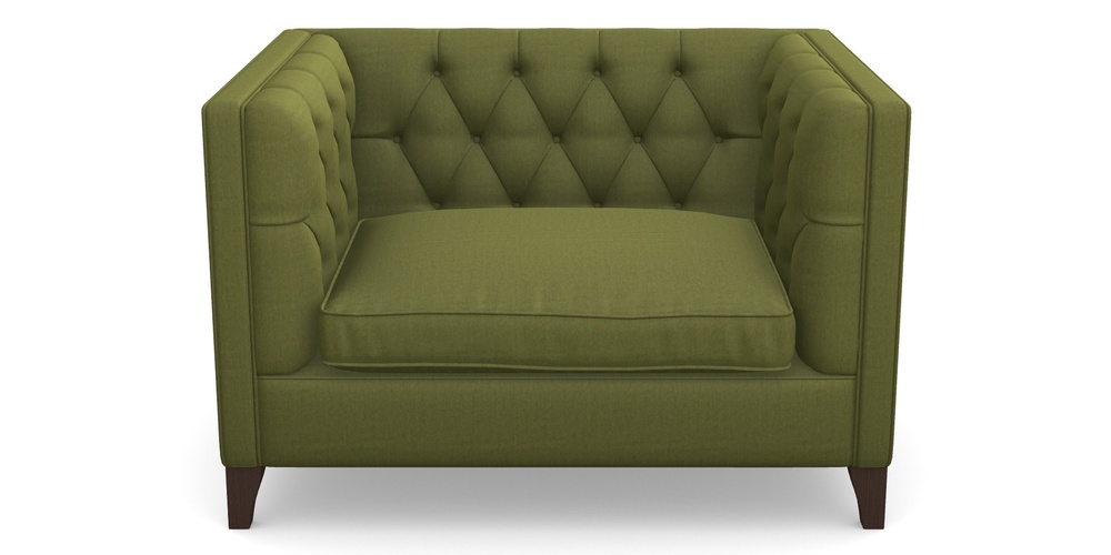 Product photograph of Haresfield Snuggler In House Velvet - Olive from Sofas and Stuff Limited