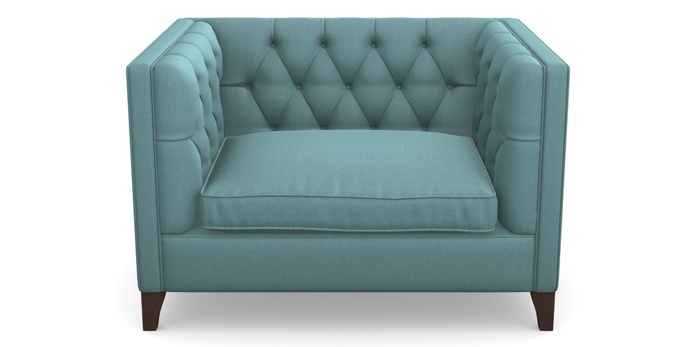 Product photograph of Haresfield Snuggler In House Velvet - Wedgewood from Sofas and Stuff Limited