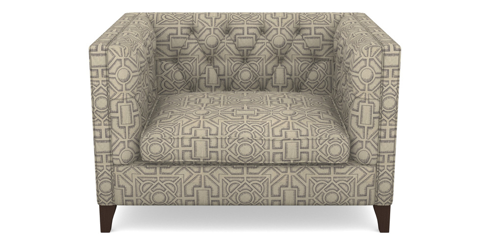 Product photograph of Haresfield Snuggler In Rhs Collection - Large Knot Garden Linen - Grey from Sofas and Stuff Limited