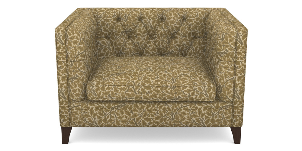 Product photograph of Haresfield Snuggler In V A Drawn From Nature Collection - Oak Tree - Gold from Sofas and Stuff Limited