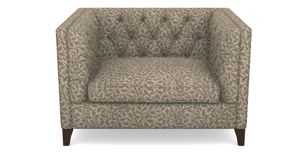 Product photograph of Haresfield Snuggler In V A Drawn From Nature Collection - Oak Tree - Grey from Sofas and Stuff Limited