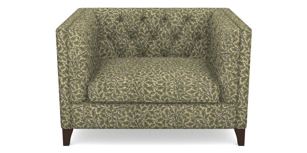 Product photograph of Haresfield Snuggler In V A Drawn From Nature Collection - Oak Tree - Light Green from Sofas and Stuff Limited