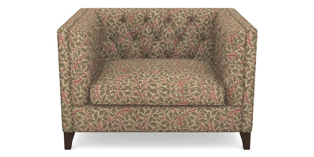 Product photograph of Haresfield Snuggler In V A Drawn From Nature Collection - Oak Tree - Red from Sofas and Stuff Limited