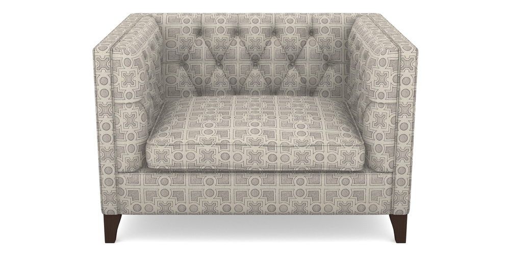 Product photograph of Haresfield Snuggler In Rhs Collection - Small Knot Garden Cotton Weave - Grey from Sofas and Stuff Limited