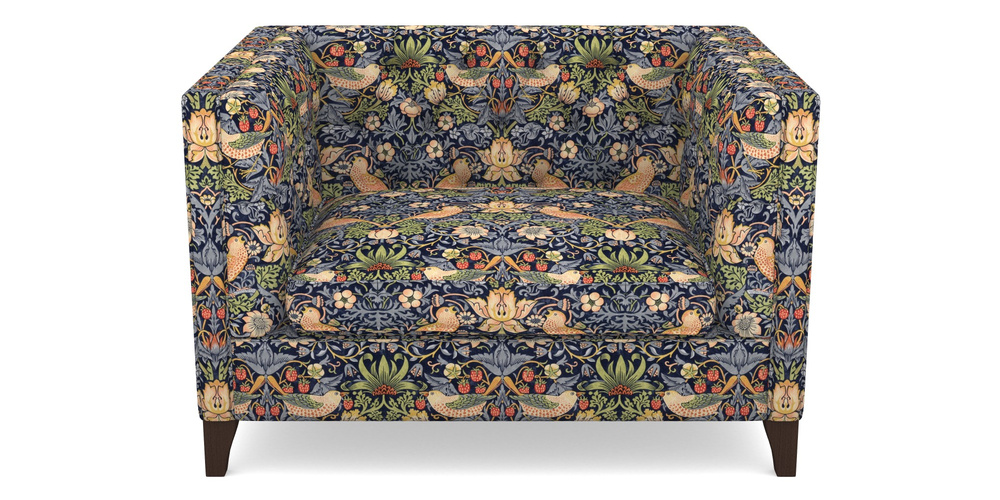 Product photograph of Haresfield Snuggler In William Morris Collection - Strawberry Thief - Indigo Mineral from Sofas and Stuff Limited