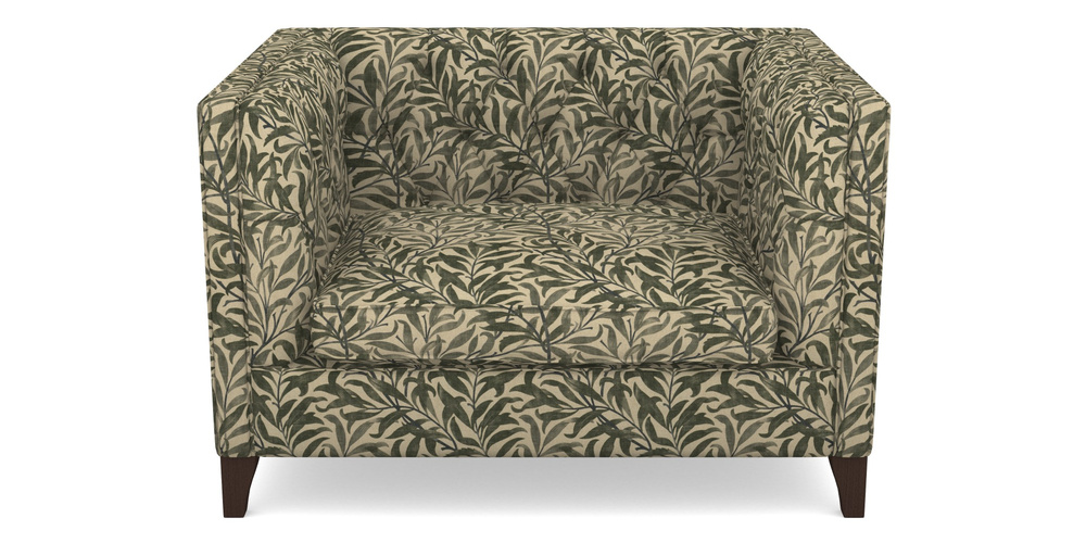 Product photograph of Haresfield Snuggler In V A Drawn From Nature - Willow Bough Large - Dark Green from Sofas and Stuff Limited