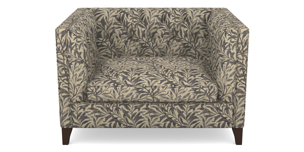 Product photograph of Haresfield Snuggler In V A Drawn From Nature - Willow Bough Large - Navy from Sofas and Stuff Limited