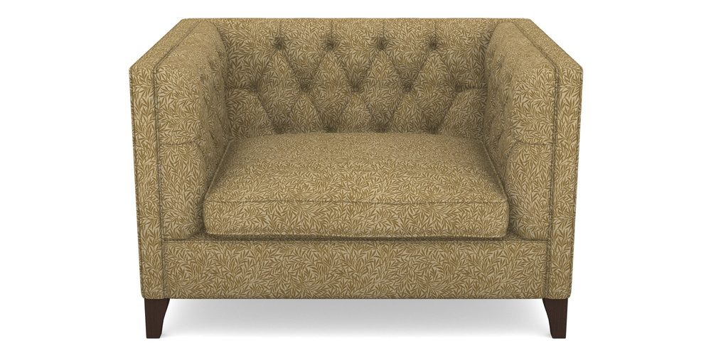 Product photograph of Haresfield Snuggler In V A Drawn From Nature Collection - Willow - Gold from Sofas and Stuff Limited