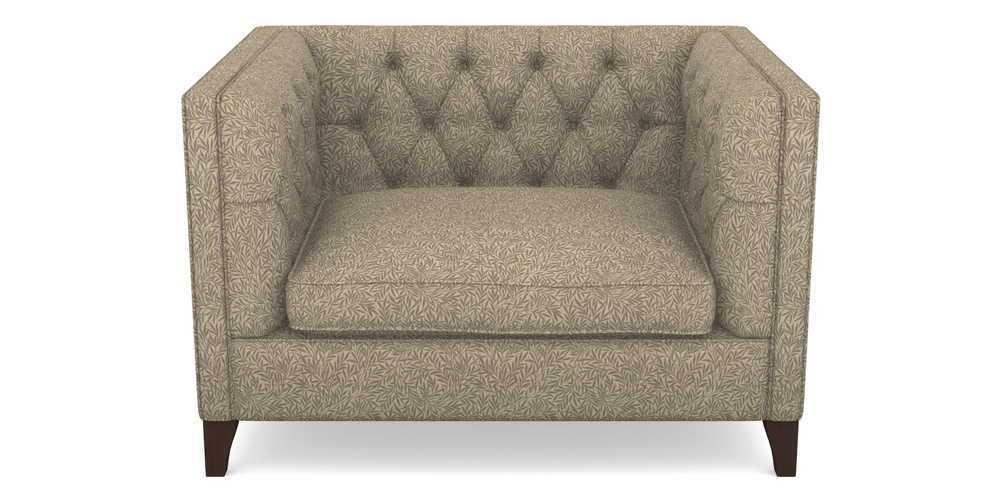 Product photograph of Haresfield Snuggler In V A Drawn From Nature Collection - Willow - Grey from Sofas and Stuff Limited