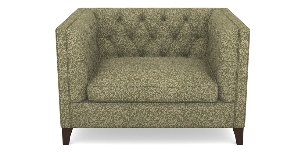 Product photograph of Haresfield Snuggler In V A Drawn From Nature Collection - Willow - Light Green from Sofas and Stuff Limited