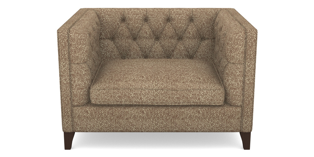 Product photograph of Haresfield Snuggler In V A Drawn From Nature Collection - Willow - Terracotta from Sofas and Stuff Limited