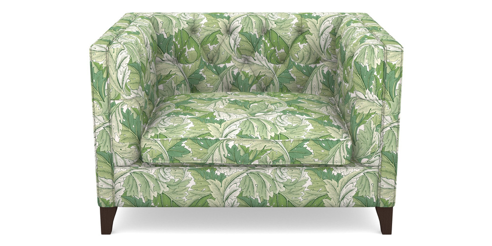 Product photograph of Haresfield Snuggler In William Morris Collection - Acanthus - Leaf Green from Sofas and Stuff Limited