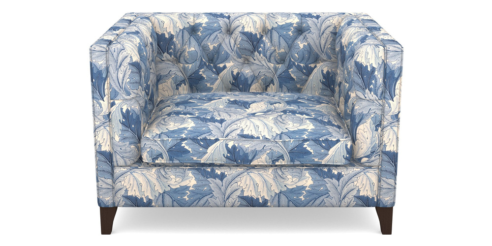 Product photograph of Haresfield Snuggler In William Morris Collection - Acanthus - Woad from Sofas and Stuff Limited