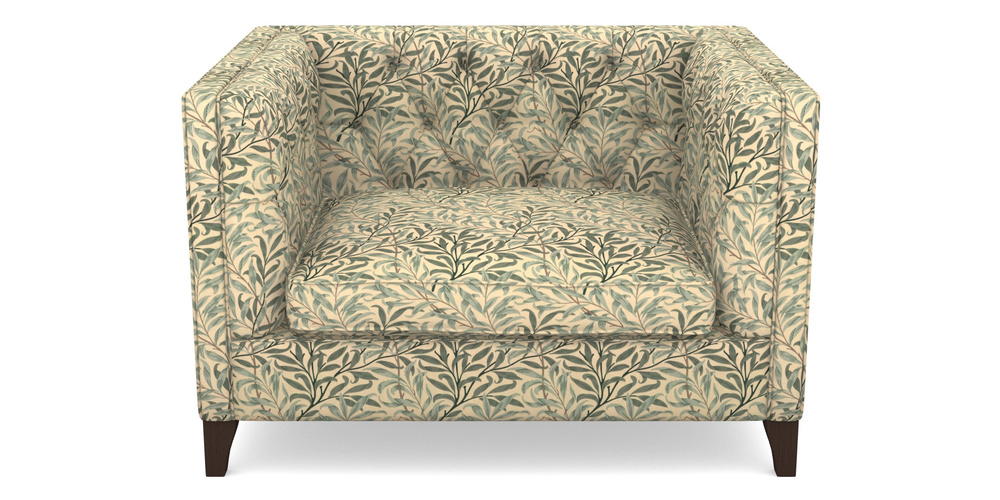 Product photograph of Haresfield Snuggler In William Morris Collection - Willow Boughs - Cream Pale Green from Sofas and Stuff Limited