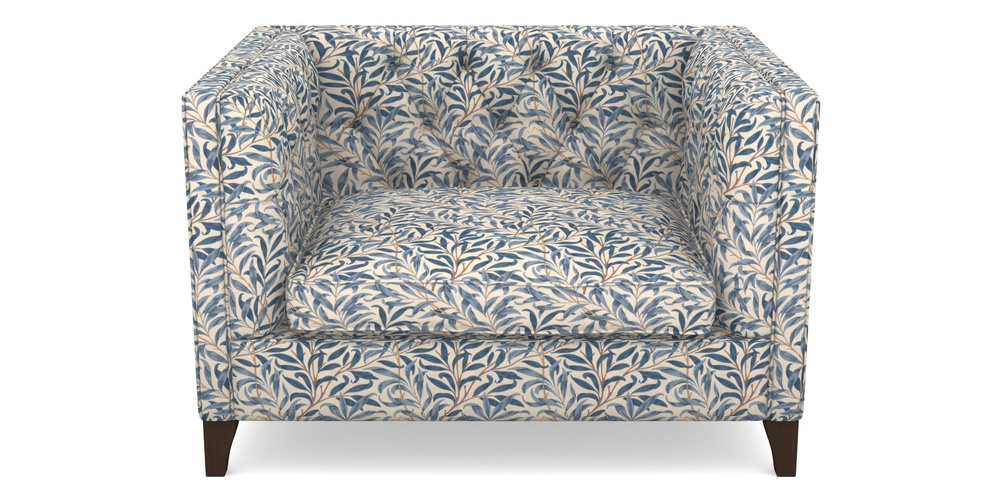 Product photograph of Haresfield Snuggler In William Morris Collection - Willow Boughs - Woad from Sofas and Stuff Limited