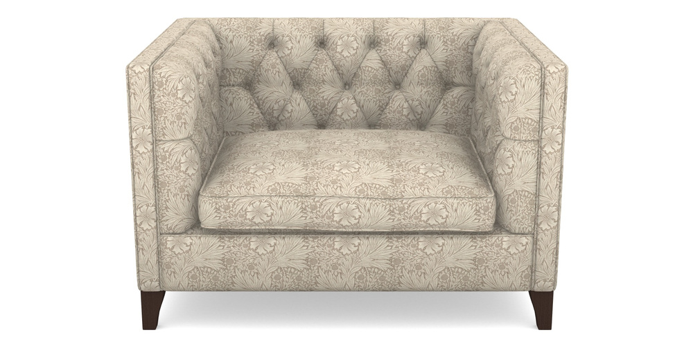 Product photograph of Haresfield Snuggler In William Morris Collection - Marigold - Linen Ivory from Sofas and Stuff Limited