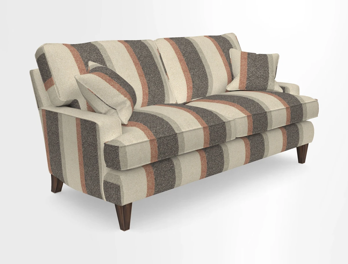 Ingleborough 3 Seater Sofa in Warwick Edinburgh Henna Rugs supplied by Rugs of Petworth
