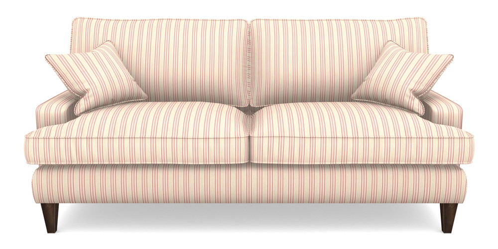 Product photograph of Ingleborough 4 Seater Sofa In Cloth 22 - Racing Stripes Ayr - Cherry from Sofas and Stuff Limited