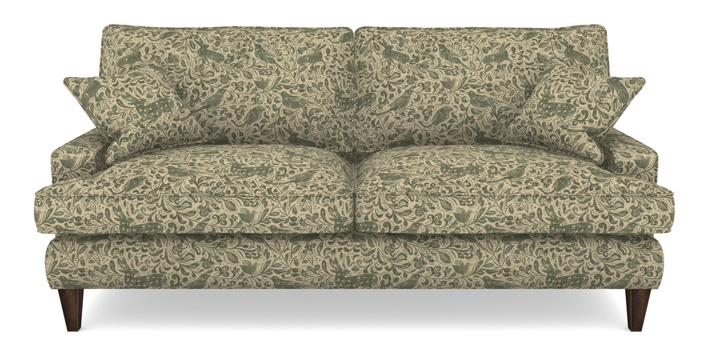 Product photograph of Ingleborough 4 Seater Sofa In V A Drawn From Nature - Bird And Rabbit - Dark Green from Sofas and Stuff Limited