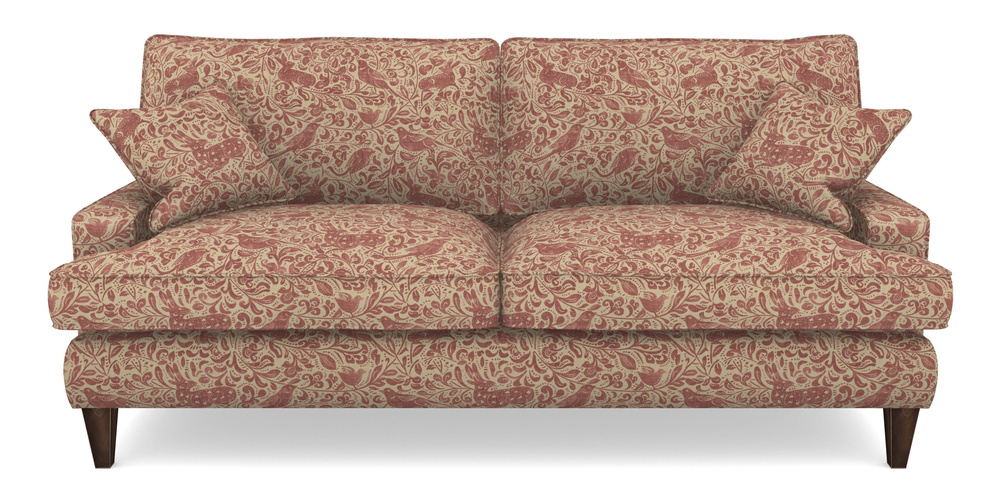 Product photograph of Ingleborough 4 Seater Sofa In V A Drawn From Nature - Bird And Rabbit - Red from Sofas and Stuff Limited