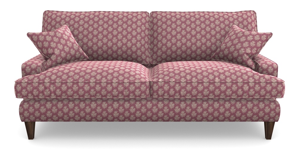 Product photograph of Ingleborough 4 Seater Sofa In Cloth 21 - Coral 1 - Cassis from Sofas and Stuff Limited