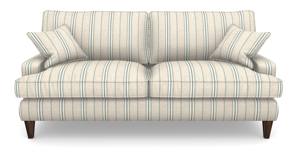 Product photograph of Ingleborough 4 Seater Sofa In Cloth 18 Stripe Regimental - Basil from Sofas and Stuff Limited