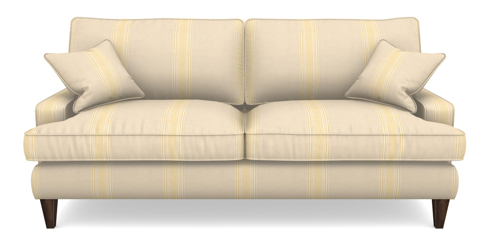 Product photograph of Ingleborough 4 Seater Sofa In Cloth 22 - Racing Stripes Cheltenham - Lemon from Sofas and Stuff Limited