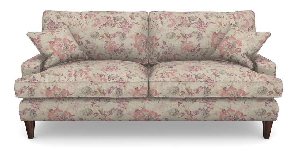 Product photograph of Ingleborough 4 Seater Sofa In Floral Linen - Faith Antique Sangria from Sofas and Stuff Limited