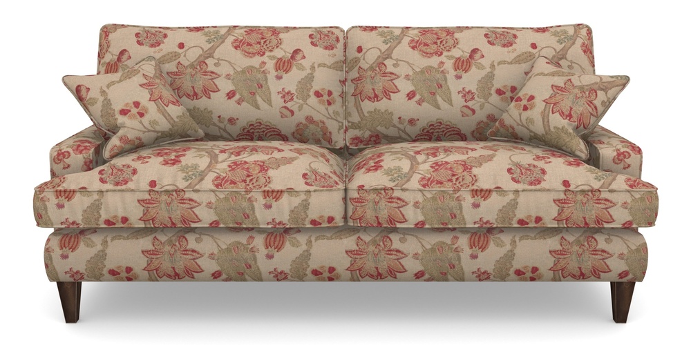 Product photograph of Ingleborough 4 Seater Sofa In Floral Linen - Indienne T Rosso from Sofas and Stuff Limited