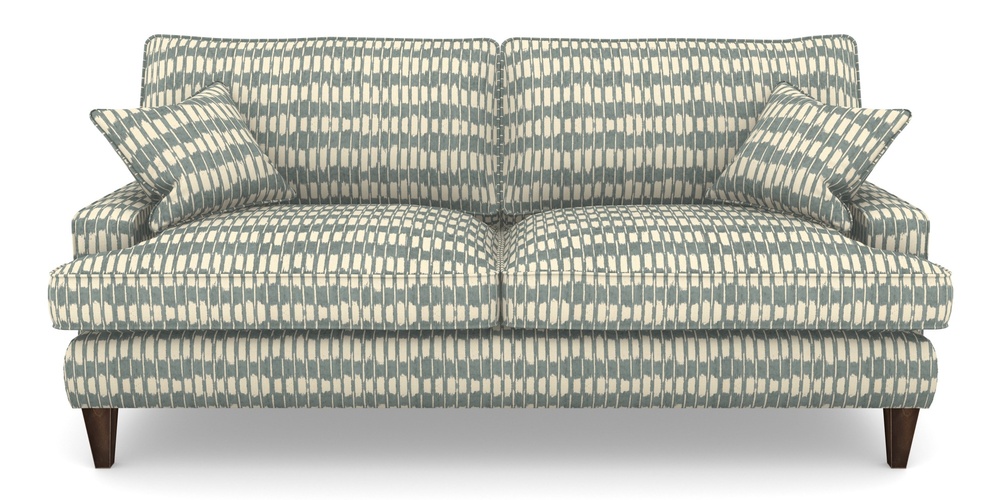 Product photograph of Ingleborough 4 Seater Sofa In V A Brompton Collection - Ikat - Pebble from Sofas and Stuff Limited