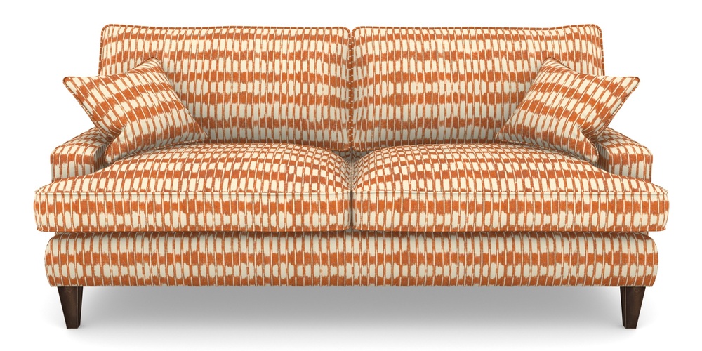 Product photograph of Ingleborough 4 Seater Sofa In V A Brompton Collection - Ikat - Terracotta from Sofas and Stuff Limited