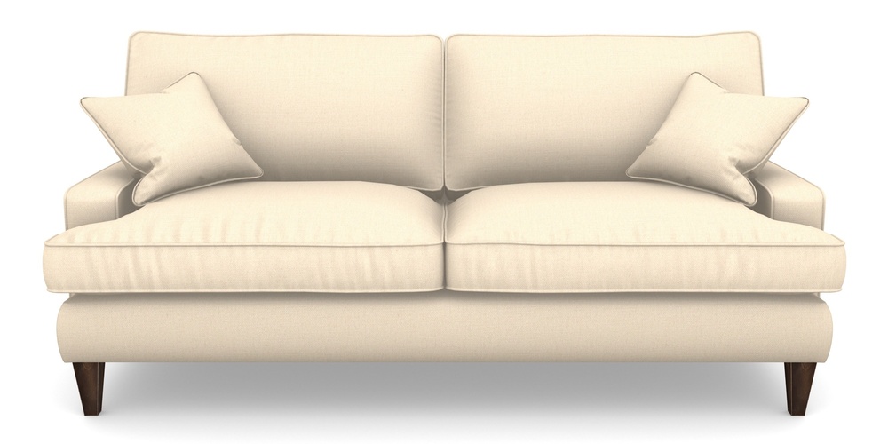 Product photograph of Ingleborough 4 Seater Sofa In Plain Linen Cotton - Rice Pudding from Sofas and Stuff Limited