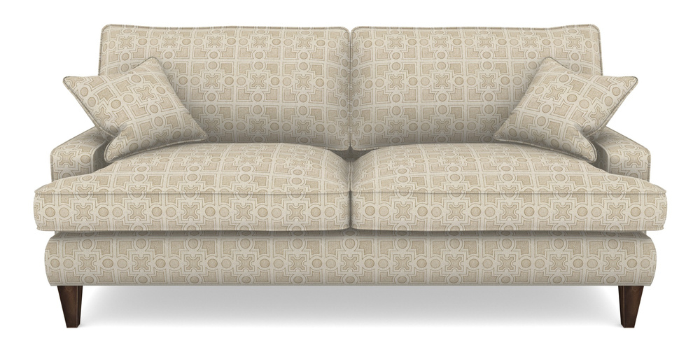 Product photograph of Ingleborough 4 Seater Sofa In Rhs Collection - Small Knot Garden Cotton Weave - Gold from Sofas and Stuff Limited