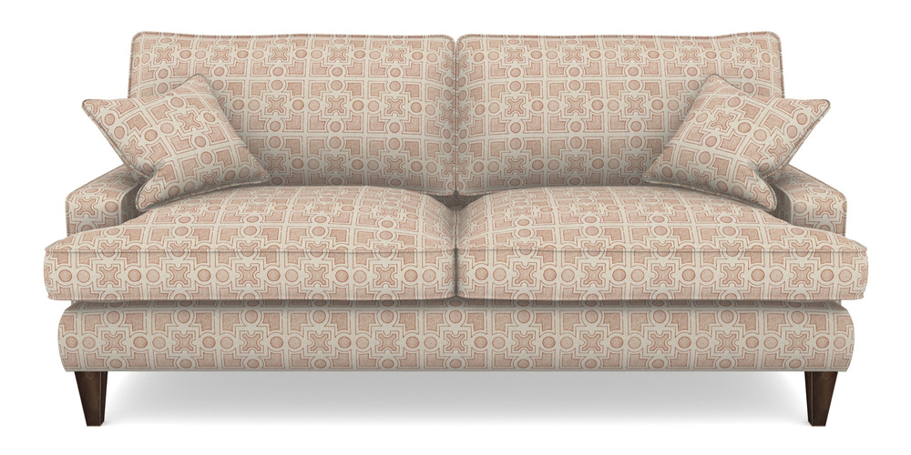 Product photograph of Ingleborough 4 Seater Sofa In Rhs Collection - Small Knot Garden Cotton Weave - Terracotta from Sofas and Stuff Limited