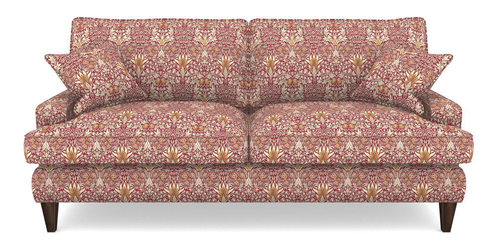 Product photograph of Ingleborough 4 Seater Sofa In William Morris Collection - Snakeshead - Claret Gold from Sofas and Stuff Limited