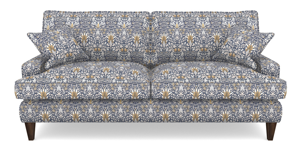 Product photograph of Ingleborough 4 Seater Sofa In William Morris Collection - Snakeshead - Indigo Hemp from Sofas and Stuff Limited