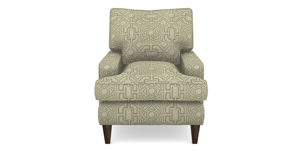 Product photograph of Ingleborough Chair In Rhs Collection - Large Knot Garden Linen - Green from Sofas and Stuff Limited