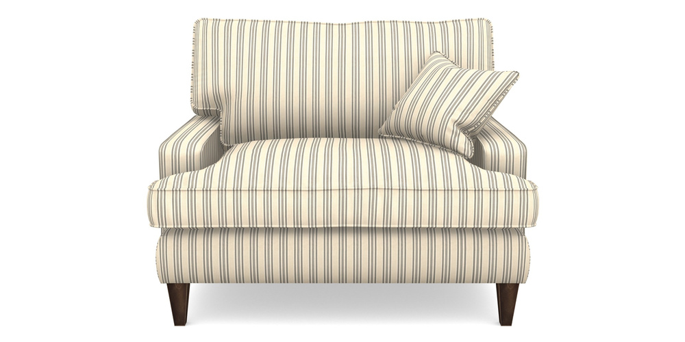 Product photograph of Ingleborough Snuggler In Cloth 22 - Racing Stripes Ayr - Charcoal from Sofas and Stuff Limited