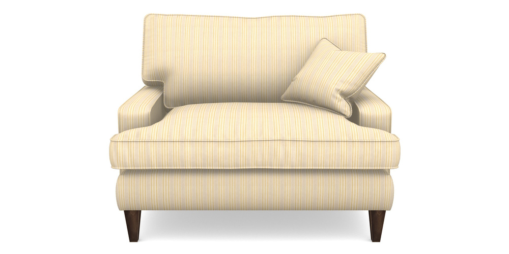 Product photograph of Ingleborough Snuggler In Cloth 22 - Racing Stripes Ayr - Lemon from Sofas and Stuff Limited